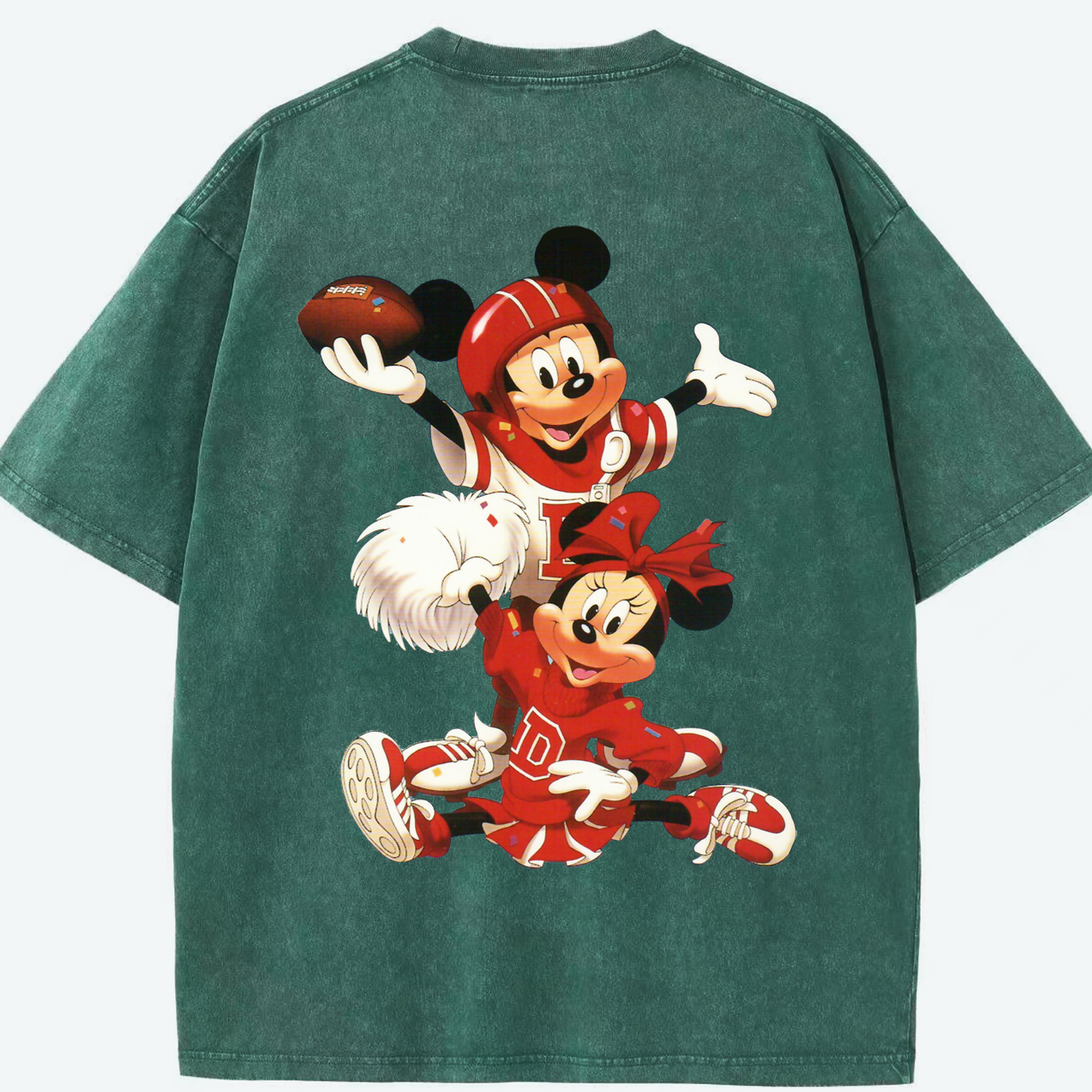 （画像用） ミッキーマウス Mickey Mouse 綿100% ヴィンテージ風 半袖Tシャツ（背面プリント）